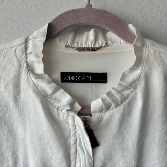 Marc Cain Utility Linen blend Jacket in off-white - Picture 2 of 13